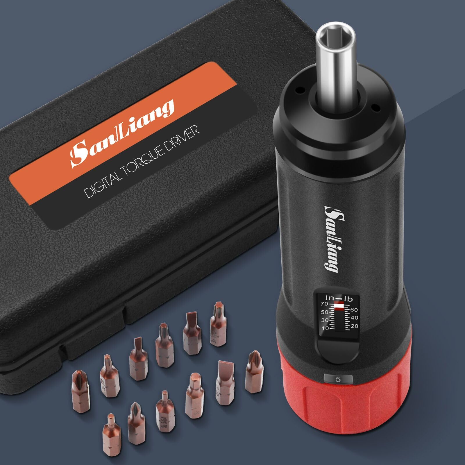 Sanliang Torque Screwdriver Wrench Driver Bits Set 10-70 Inch